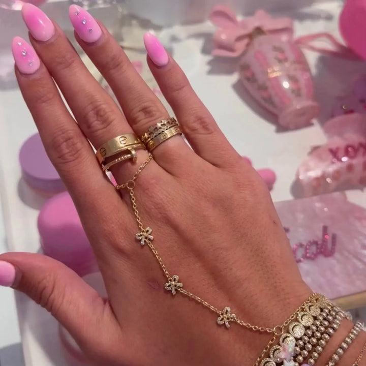 Gilded Bow Hand Chain
