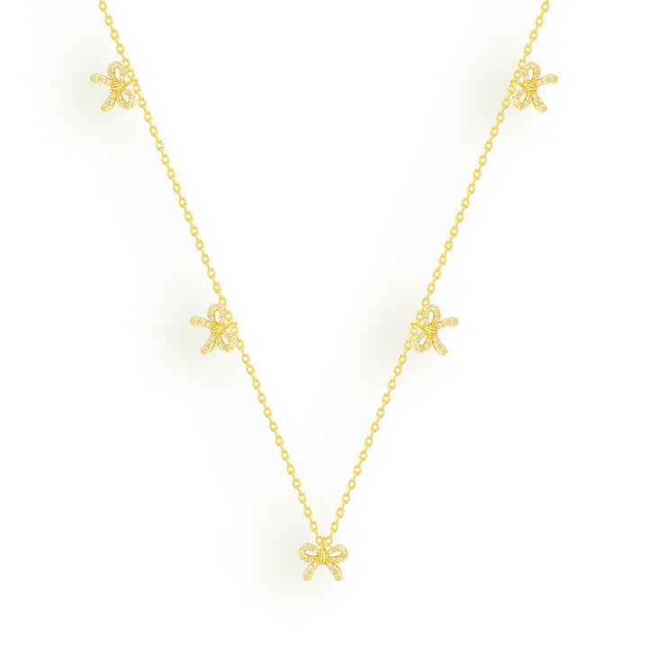 Gilded Bow Necklace