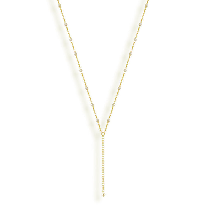 Sweet Pearl Lariat Necklace